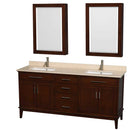 Hatton 72 Inch Double Bathroom Vanity in Dark Chestnut - 19