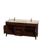Hatton 72 Inch Double Bathroom Vanity in Dark Chestnut - 14