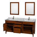 Hatton 72 Inch Double Bathroom Vanity in Light Chestnut - 32