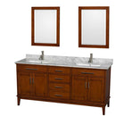 Hatton 72 Inch Double Bathroom Vanity in Light Chestnut - 31