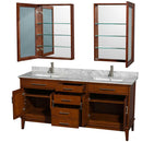 Hatton 72 Inch Double Bathroom Vanity in Light Chestnut - 36