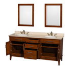 Hatton 72 Inch Double Bathroom Vanity in Light Chestnut - 8