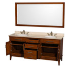 Hatton 72 Inch Double Bathroom Vanity in Light Chestnut - 10