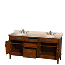 Hatton 72 Inch Double Bathroom Vanity in Light Chestnut - 6