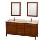 Hatton 72 Inch Double Bathroom Vanity in Light Chestnut - 15