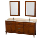 Hatton 72 Inch Double Bathroom Vanity in Light Chestnut - 19