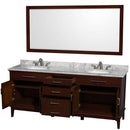 Hatton 80 Inch Double Bathroom Vanity in Dark Chestnut - 26