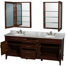 Hatton 80 Inch Double Bathroom Vanity in Dark Chestnut - 28