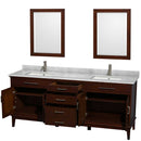 Hatton 80 Inch Double Bathroom Vanity in Dark Chestnut - 32
