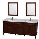 Hatton 80 Inch Double Bathroom Vanity in Dark Chestnut - 31