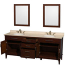 Hatton 80 Inch Double Bathroom Vanity in Dark Chestnut - 8