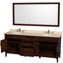 Hatton 80 Inch Double Bathroom Vanity in Dark Chestnut - 10