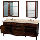 Hatton 80 Inch Double Bathroom Vanity in Dark Chestnut - 12