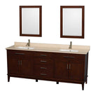 Hatton 80 Inch Double Bathroom Vanity in Dark Chestnut - 15
