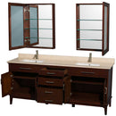 Hatton 80 Inch Double Bathroom Vanity in Dark Chestnut - 20