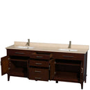 Hatton 80 Inch Double Bathroom Vanity in Dark Chestnut - 14