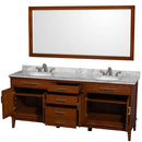 Hatton 80 Inch Double Bathroom Vanity in Light Chestnut - 26