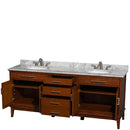Hatton 80 Inch Double Bathroom Vanity in Light Chestnut - 22
