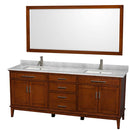 Hatton 80 Inch Double Bathroom Vanity in Light Chestnut - 33