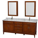 Hatton 80 Inch Double Bathroom Vanity in Light Chestnut - 35