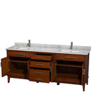 Hatton 80 Inch Double Bathroom Vanity in Light Chestnut - 30