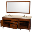 Hatton 80 Inch Double Bathroom Vanity in Light Chestnut - 10