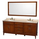 Hatton 80 Inch Double Bathroom Vanity in Light Chestnut - 9