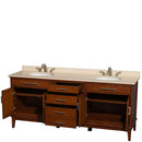 Hatton 80 Inch Double Bathroom Vanity in Light Chestnut - 6
