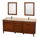 Hatton 80 Inch Double Bathroom Vanity in Light Chestnut - 15