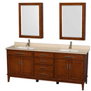 Hatton 80 Inch Double Bathroom Vanity in Light Chestnut - 19