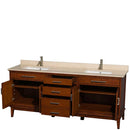Hatton 80 Inch Double Bathroom Vanity in Light Chestnut - 14