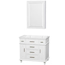 Berkeley 36 Inch Single Bathroom Vanity in White - 2