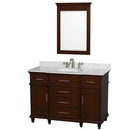 Berkeley 48 Inch Single Bathroom Vanity in Dark Chestnut - 7