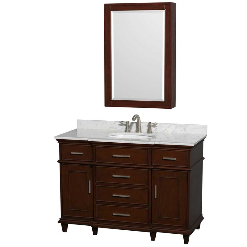 Berkeley 48 Inch Single Bathroom Vanity in Dark Chestnut - 5