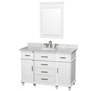 Berkeley 48 Inch Single Bathroom Vanity in White - 7