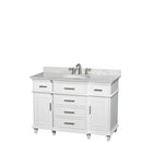 Berkeley 48 Inch Single Bathroom Vanity in White - 6