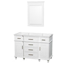 Berkeley 48 Inch Single Bathroom Vanity in White - 3