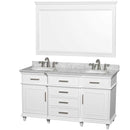 Berkeley 60 Inch Double Bathroom Vanity in White - 10