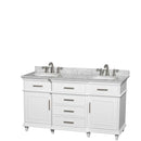 Berkeley 60 Inch Double Bathroom Vanity in White - 7