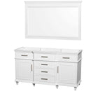 Berkeley 60 Inch Double Bathroom Vanity in White - 4