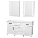 Berkeley 60 Inch Double Bathroom Vanity in White - 2