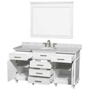 Berkeley 60 Inch Single Bathroom Vanity in White - 8
