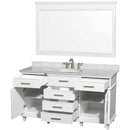 Berkeley 60 Inch Single Bathroom Vanity in White - 10