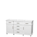 Berkeley 60 Inch Single Bathroom Vanity in White
