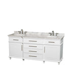 Berkeley 72 Inch Double Bathroom Vanity in White - 7