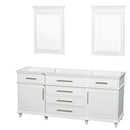 Berkeley 72 Inch Double Bathroom Vanity in White - 3