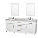 Berkeley 80 Inch Double Bathroom Vanity in White - 8
