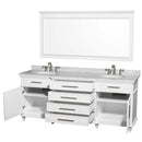 Berkeley 80 Inch Double Bathroom Vanity in White - 11