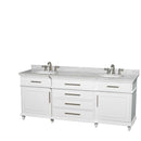 Berkeley 80 Inch Double Bathroom Vanity in White - 7