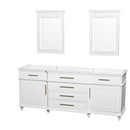 Berkeley 80 Inch Double Bathroom Vanity in White - 3